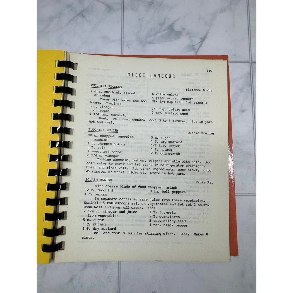Vintage 1980 Coolidge Ward Relief Society Cookbook LDS Community Recipes Orange